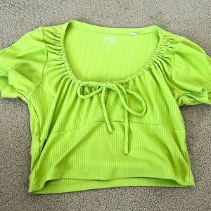 green pacsun crop top